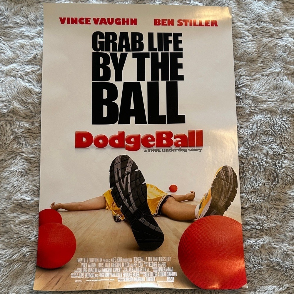 DodgeBall A True Underdog Story Movie Poster Vince Vaughn Ben Stiller 2004 Promo